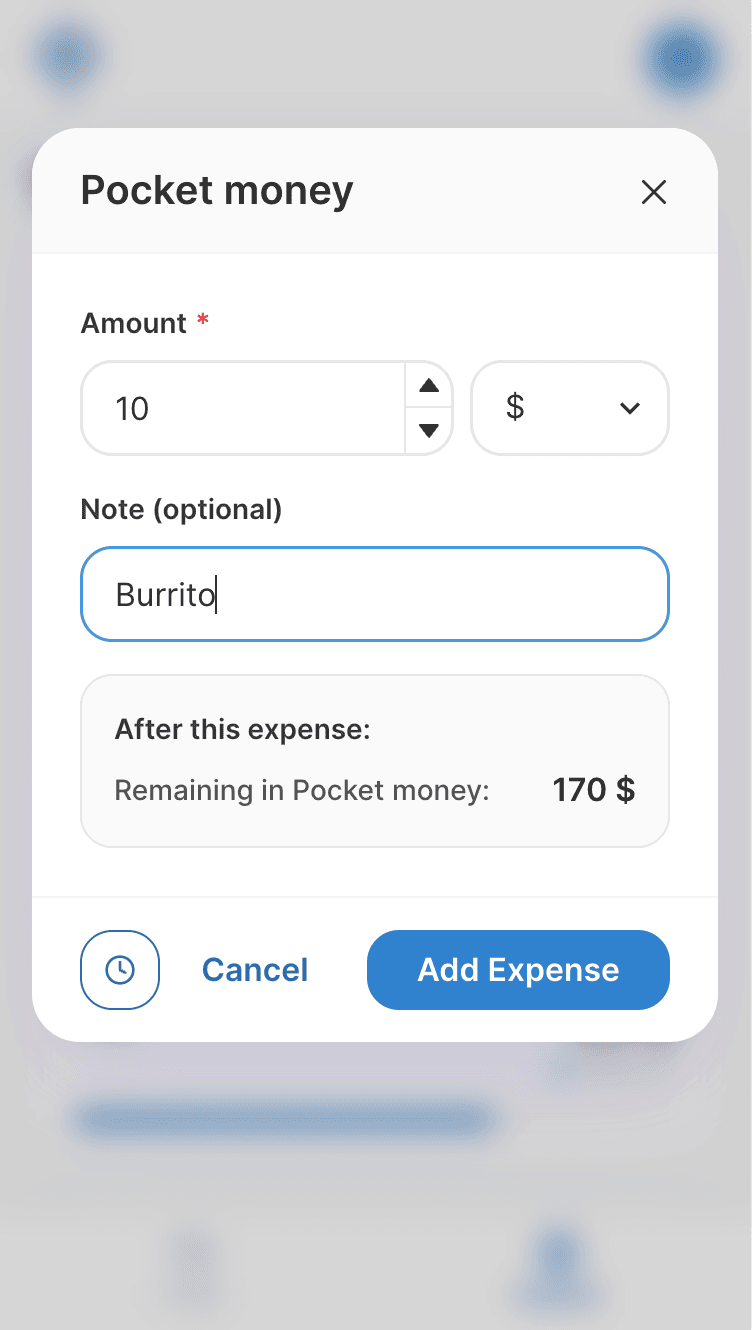 Track expenses